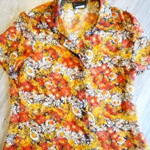 Vintage sheer Anxiety brand button up